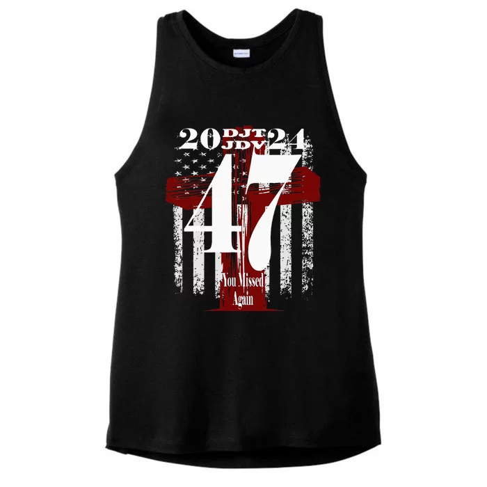 47th President Trump Assassination Ladies Tri-Blend Wicking Tank