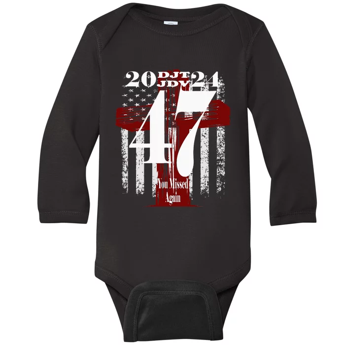 47th President Trump Assassination Baby Long Sleeve Bodysuit