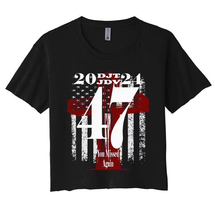 47th President Trump Assassination Women's Crop Top Tee