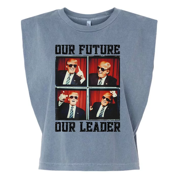 47th President Trump Second Term Our Future Our Leader Trump Garment-Dyed Women's Muscle Tee