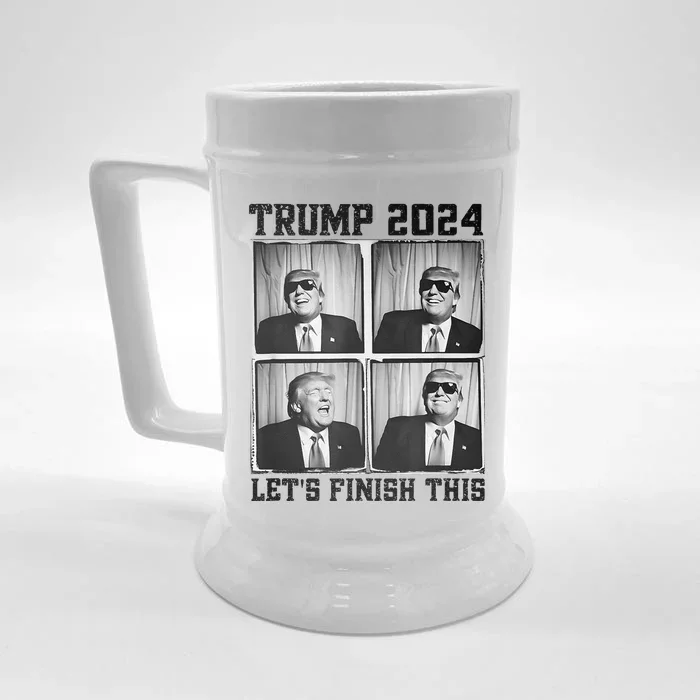 47th President Trump Second Term LetS Finish This Trump Front & Back Beer Stein