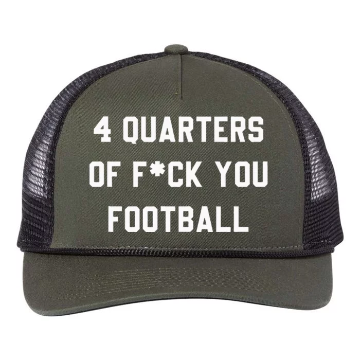 4 Quarters Of F You Football Retro Rope Trucker Hat Cap