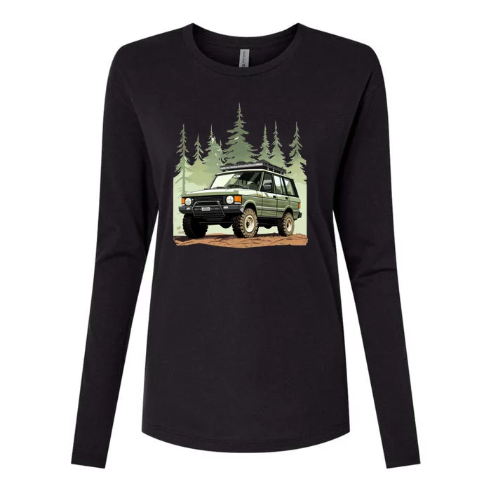 4x4 Rover Womens Cotton Relaxed Long Sleeve T-Shirt