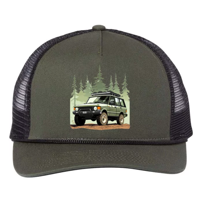 4x4 Rover Retro Rope Trucker Hat Cap