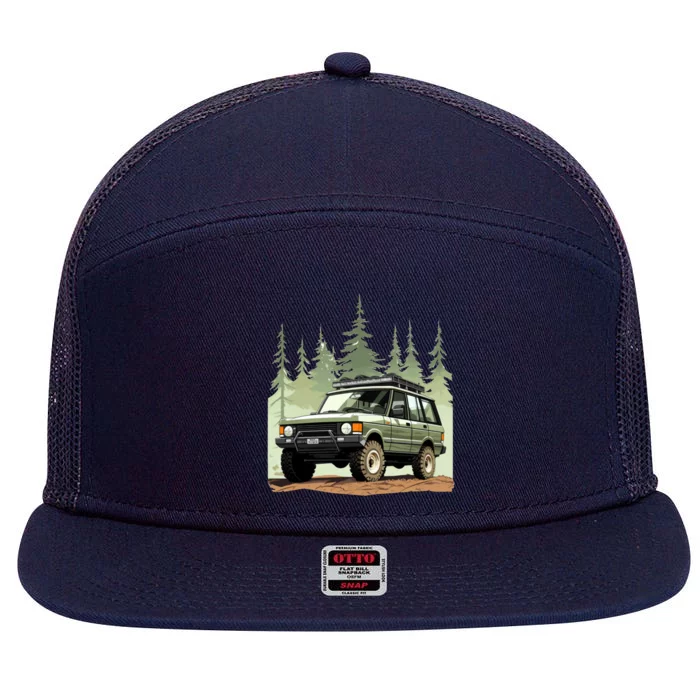 4x4 Rover 7 Panel Mesh Trucker Snapback Hat