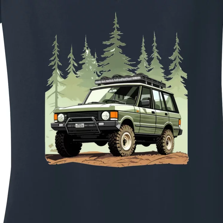 4x4 Rover Women's V-Neck T-Shirt