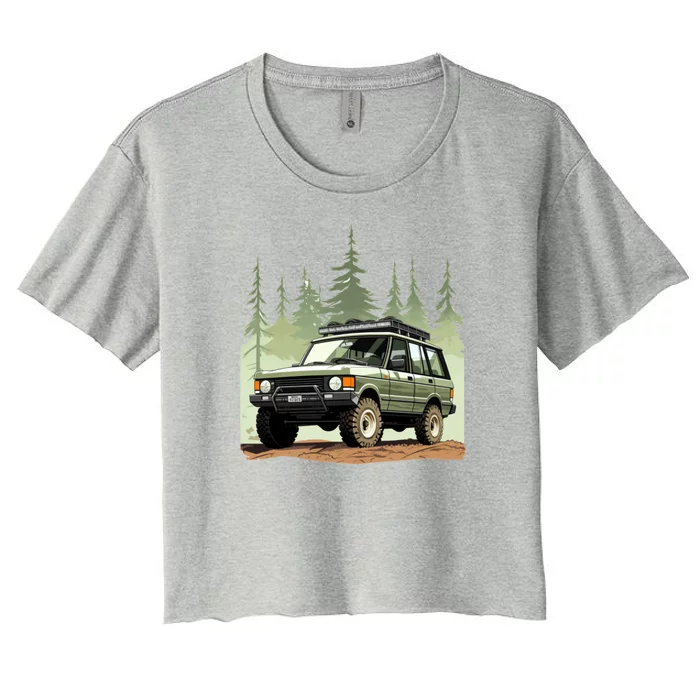 4x4 Rover Women's Crop Top Tee