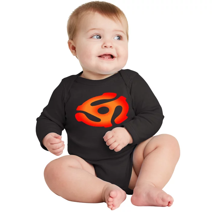 45 Rpm Adapter Vinyl Record Baby Long Sleeve Bodysuit