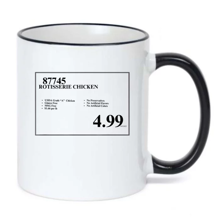 4.99 Rotisserie Chicken Sign Black Color Changing Mug