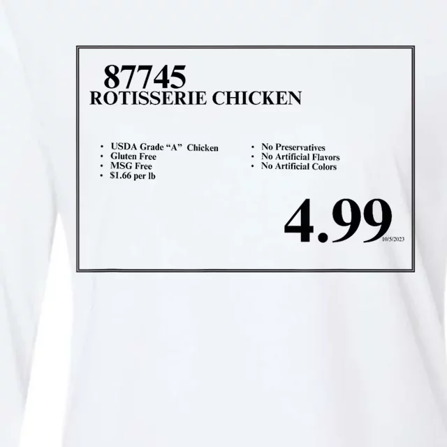 4.99 Rotisserie Chicken Sign Womens Cotton Relaxed Long Sleeve T-Shirt