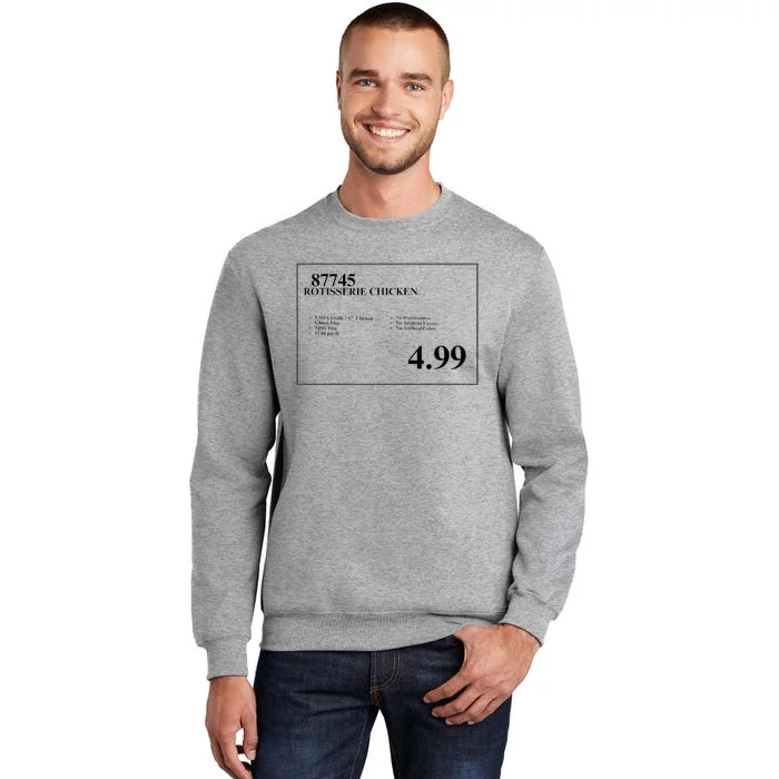 4.99 Rotisserie Chicken Sign Tall Sweatshirt