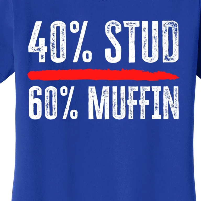 40% Stud 60% Muffin Funny Dads And Sarcastic Gift Women's T-Shirt