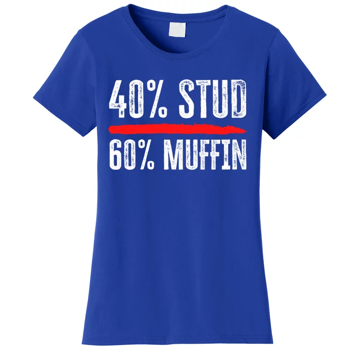 40% Stud 60% Muffin Funny Dads And Sarcastic Gift Women's T-Shirt