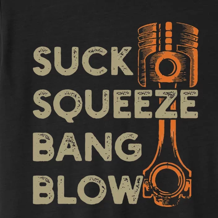 4 Stroke Cycle Suck Squeeze Bang Blow Piston Mechanic ChromaSoft Performance T-Shirt