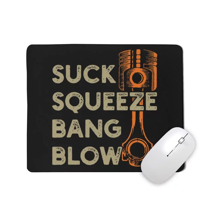 4 Stroke Cycle Suck Squeeze Bang Blow Piston Mechanic Mousepad