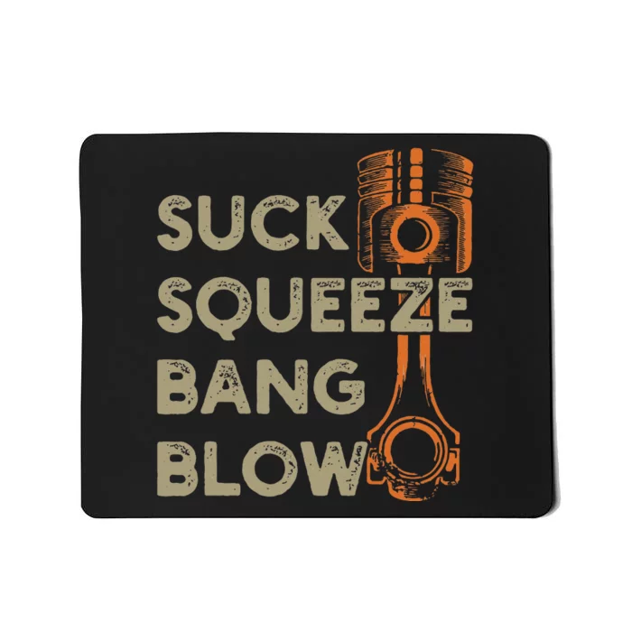 4 Stroke Cycle Suck Squeeze Bang Blow Piston Mechanic Mousepad