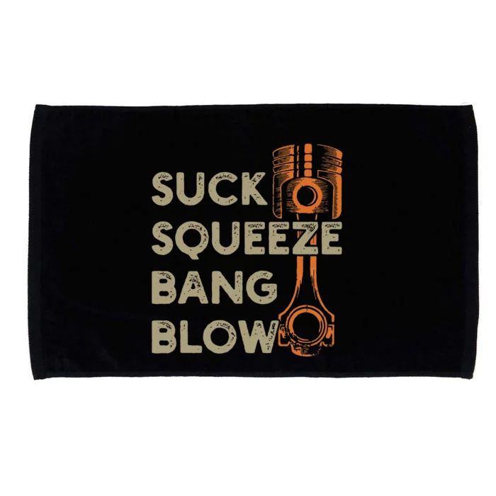 4 Stroke Cycle Suck Squeeze Bang Blow Piston Mechanic Microfiber Hand Towel