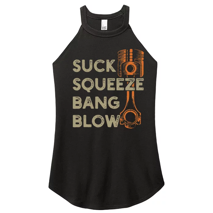 4 Stroke Cycle Suck Squeeze Bang Blow Piston Mechanic Women’s Perfect Tri Rocker Tank