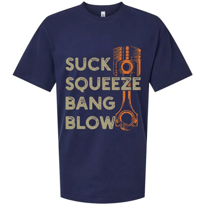 4 Stroke Cycle Suck Squeeze Bang Blow Piston Mechanic Sueded Cloud Jersey T-Shirt