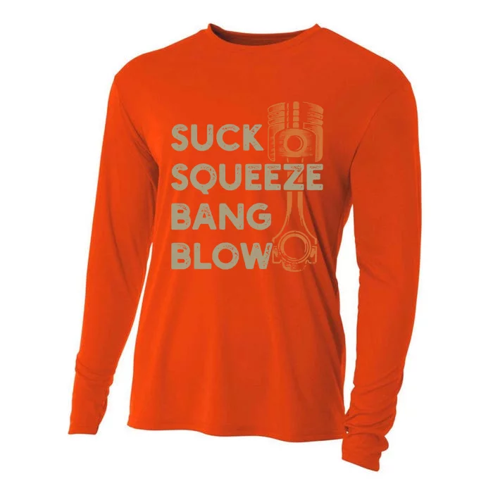 4 Stroke Cycle Suck Squeeze Bang Blow Piston Mechanic Gift Cooling Performance Long Sleeve Crew