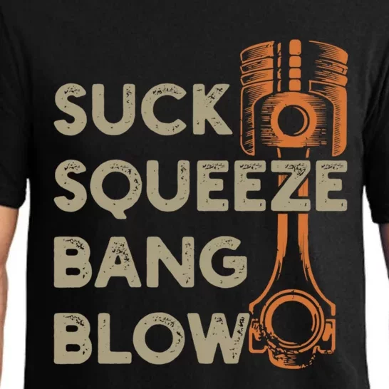 4 Stroke Cycle Suck Squeeze Bang Blow Piston Mechanic Gift Pajama Set