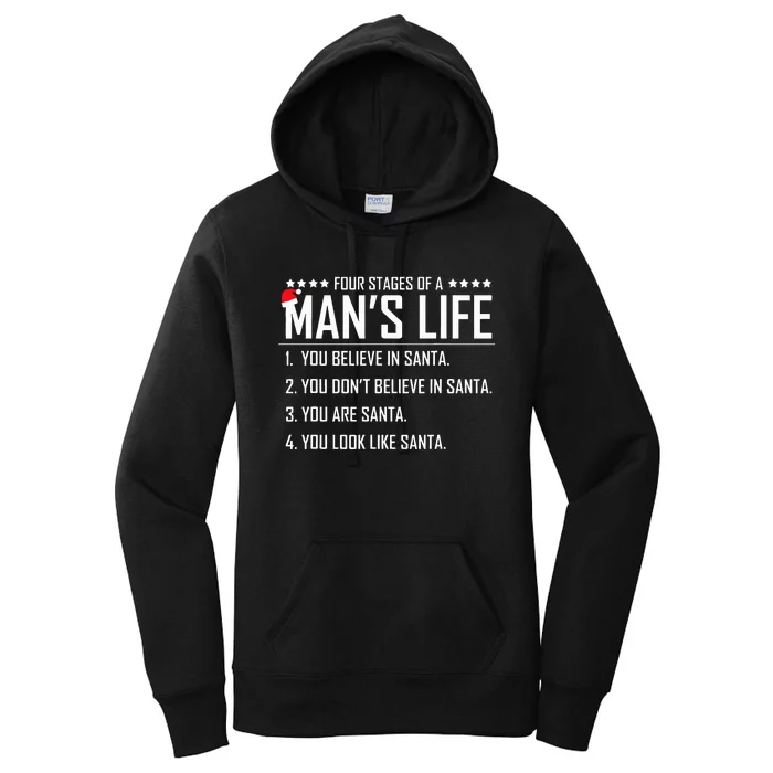 4 Stages Of A Man's LifeFunny SantaChristmas Gifts Women's Pullover Hoodie