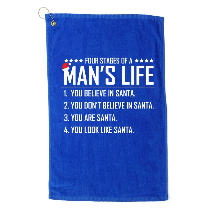 4 Stages Of A S Lifefunny Santachristmas Funny Gift Funny Gift Platinum Collection Golf Towel