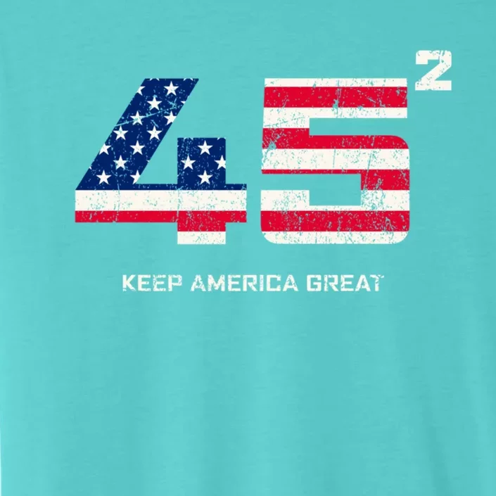 45 Squared Reelect Trump 2024 Rally Keep America Great Gift ChromaSoft Performance T-Shirt