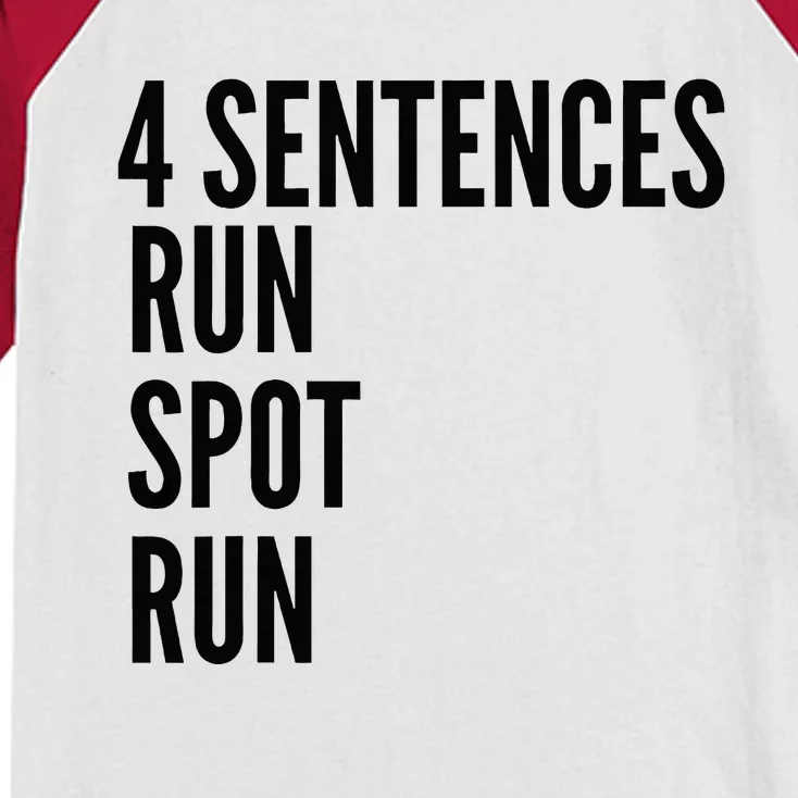 4 Sentences Run Spot Run Presidential Debate Kids Colorblock Raglan Jersey