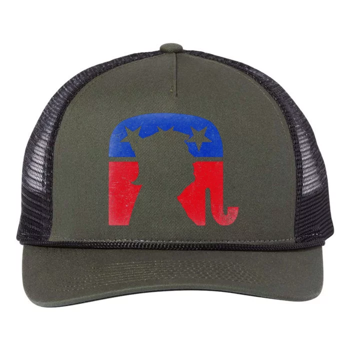 45 Squared Second Term Usa Retro Rope Trucker Hat Cap