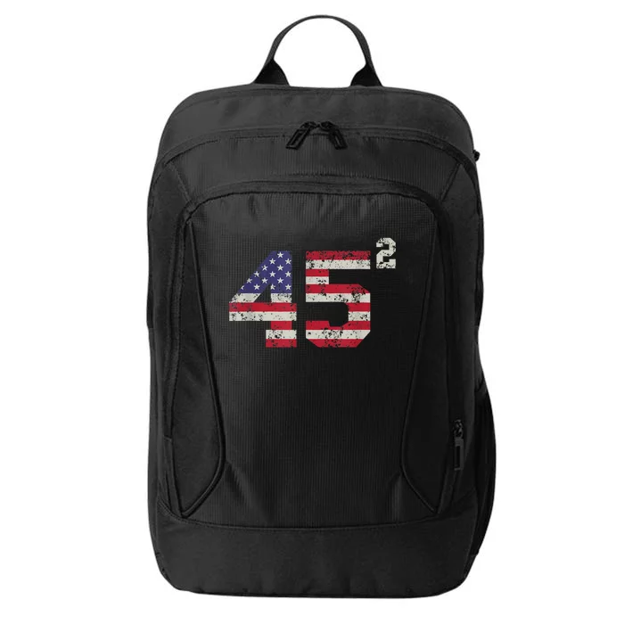 45 Squared Trump 2024 Second Term USA Vintage Pro American City Backpack