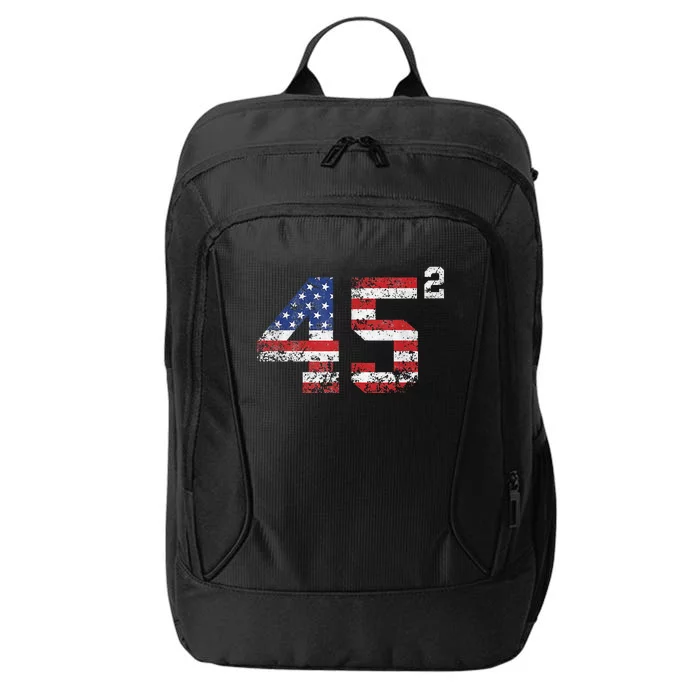 45 Squared Trump 2024 Second Term USA Vintage City Backpack