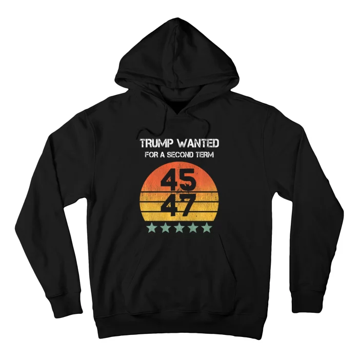 45 Squared Trump Wanted For Second Term 2024 Hoodie