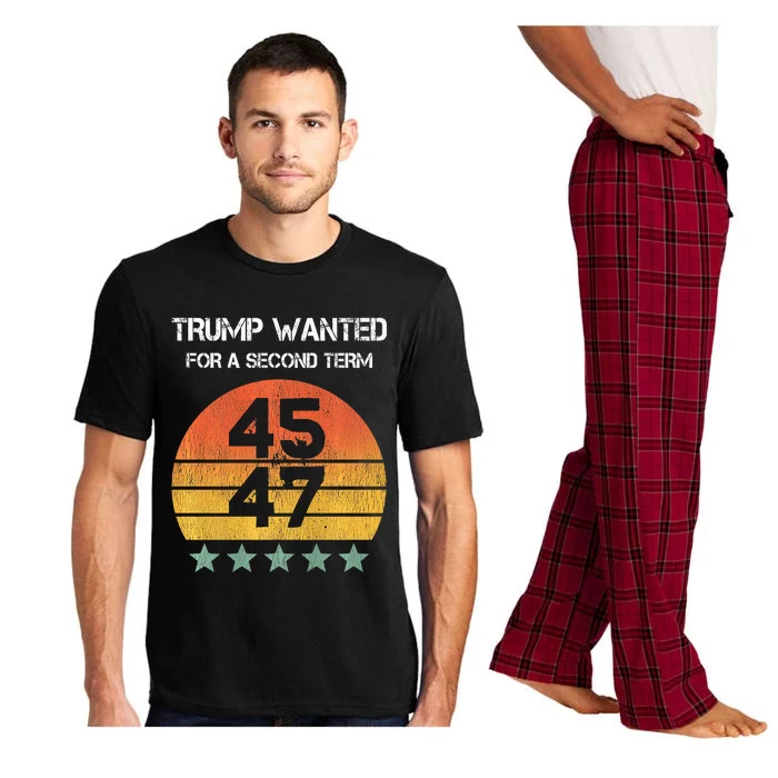 45 Squared Trump Wanted For Second Term 2024 Pajama Set