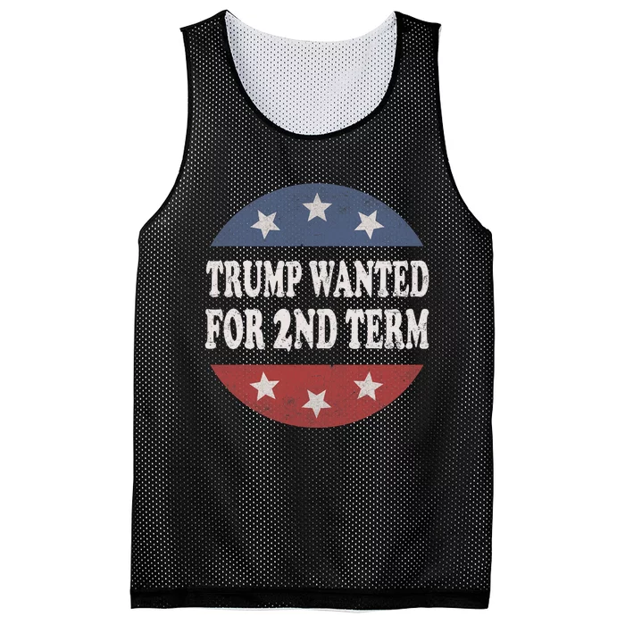 45 Squared Trump Wanted For Second Term 2024 Vintage Button Mesh Reversible Basketball Jersey Tank