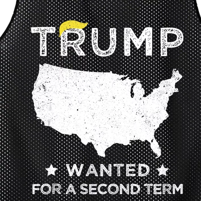 45 SQUARED TRUMP WANTED FOR SECOND TERM 2024 Mesh Reversible Basketball Jersey Tank