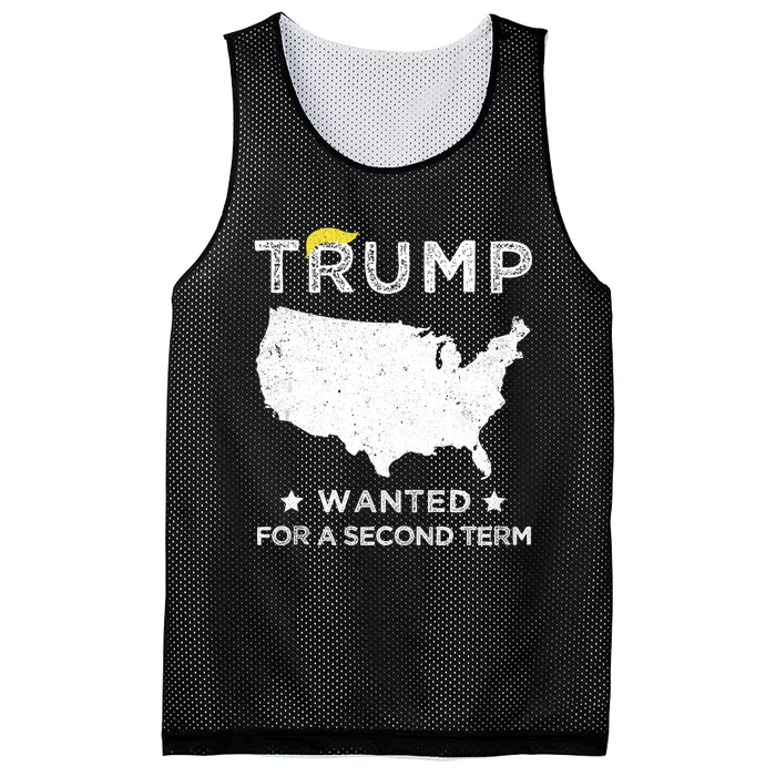 45 SQUARED TRUMP WANTED FOR SECOND TERM 2024 Mesh Reversible Basketball Jersey Tank