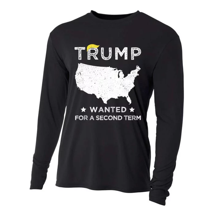 45 SQUARED TRUMP WANTED FOR SECOND TERM 2024 Cooling Performance Long Sleeve Crew