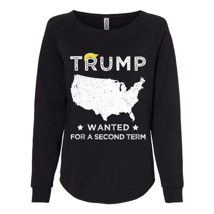 45 SQUARED TRUMP WANTED FOR SECOND TERM 2024 Womens California Wash Sweatshirt