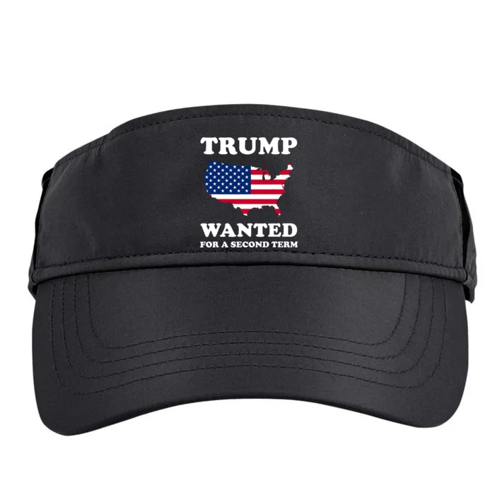 45 SQUARED TRUMP WANTED FOR SECOND TERM 2024 Pro Trump Adult Drive Performance Visor