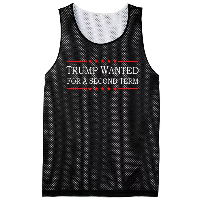 45 Squared Trump Wanted For Second Term 2024 Mesh Reversible Basketball Jersey Tank