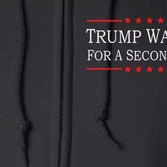 45 Squared Trump Wanted For Second Term 2024 Full Zip Hoodie