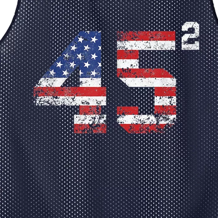 45 Squared Trump 2024 Mesh Reversible Basketball Jersey Tank