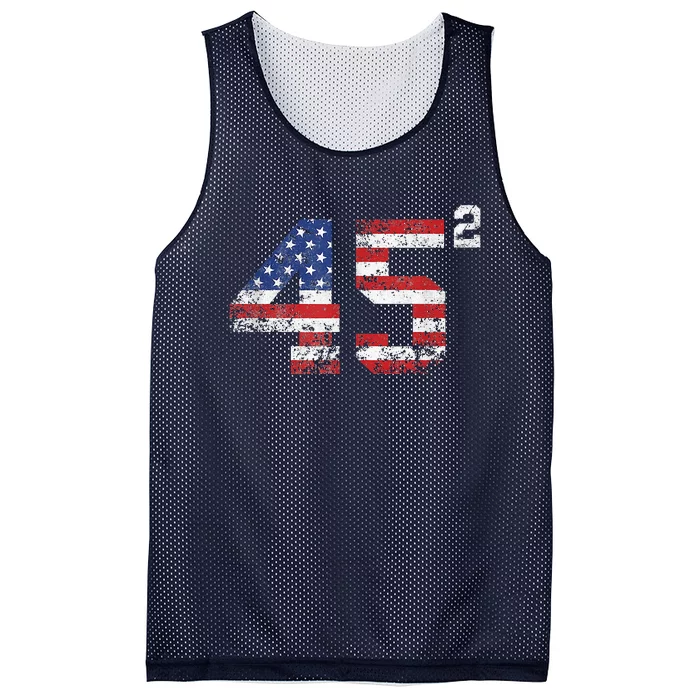 45 Squared Trump 2024 Mesh Reversible Basketball Jersey Tank