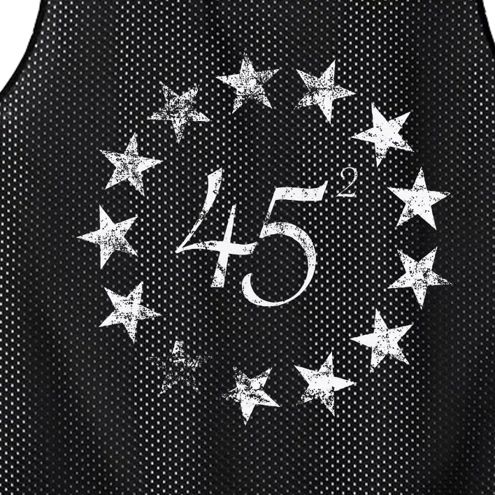 45 Squared Trump Betsy Ross Flag 2020 Second Term Mesh Reversible Basketball Jersey Tank