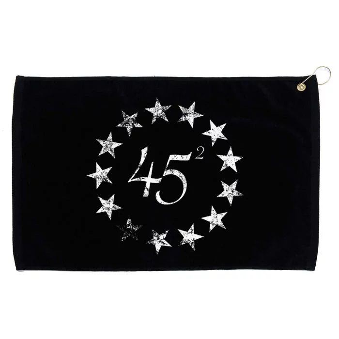 45 Squared Trump Betsy Ross Flag 2020 Second Term Grommeted Golf Towel