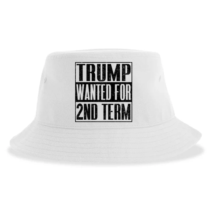 45 Squared Trump Wanted For Second Term 2024 Pro Trump Sustainable Bucket Hat