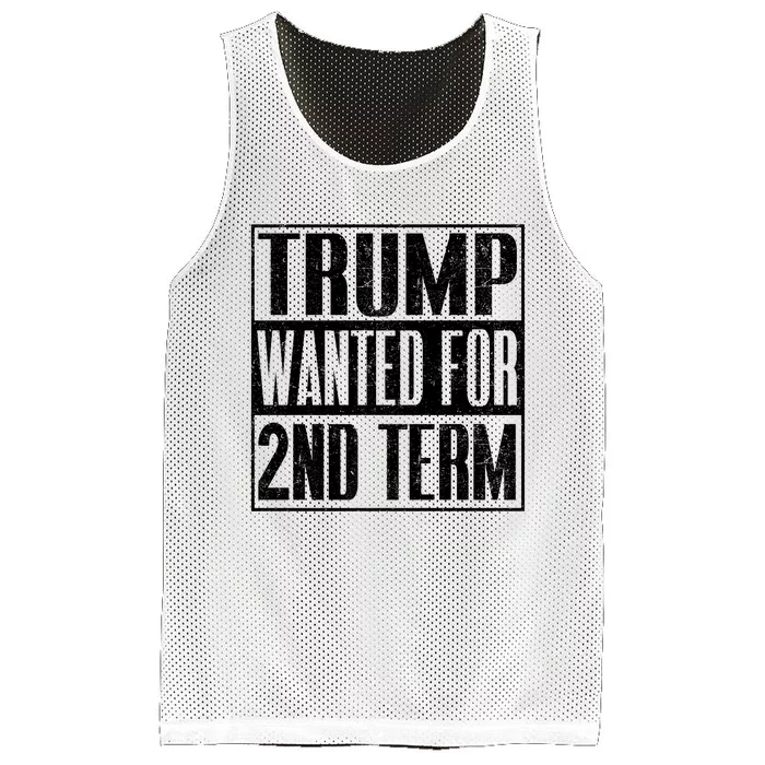 45 Squared Trump Wanted For Second Term 2024 Pro Trump Mesh Reversible Basketball Jersey Tank