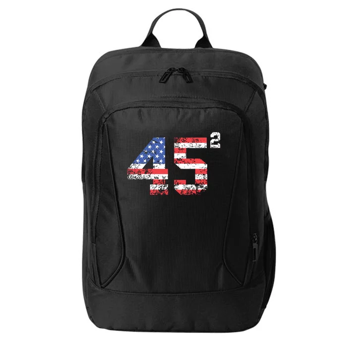 45 Squared Trump 2024 Second Term Usa Vintage City Backpack