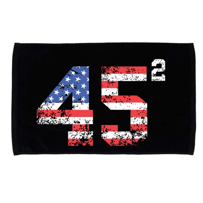 45 Squared Trump 2024 Second Term Usa Vintage Microfiber Hand Towel